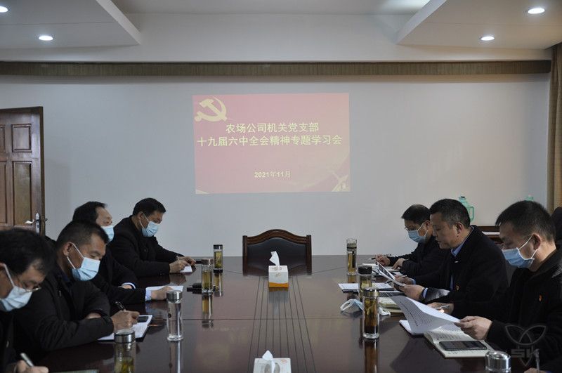 农场公司机关党支部举行六中全会精神专题学习会