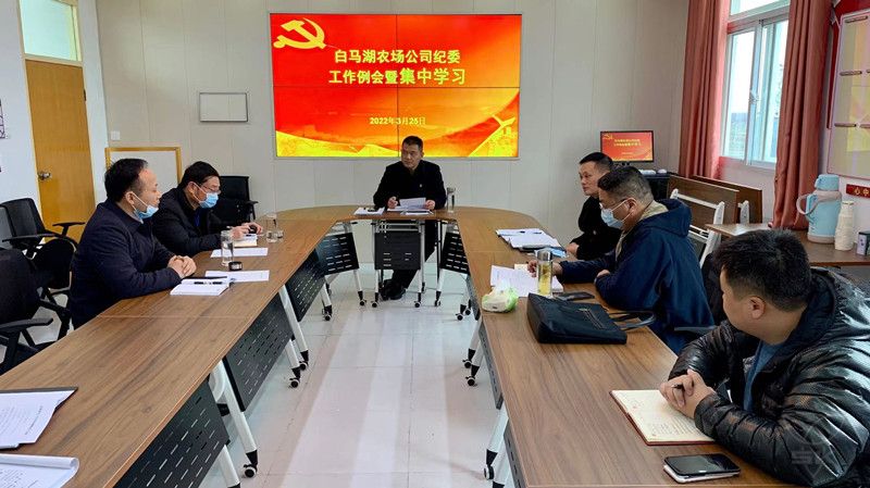 农场公司纪委举行集中学习暨工作例会